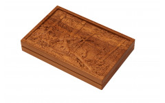 Нарды+шашки "Утро в сосновом лесу" дорожные из массива мореного ясеня 36x46 см Нарды+шашки "Утро в сосновом лесу" дорожные из массива мореного ясеня 36x46 см